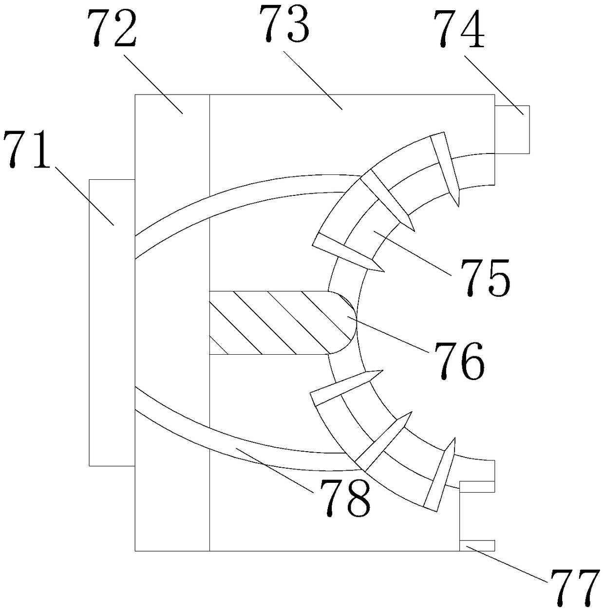 Biting-type antiskid stretching device for anti-termite cable