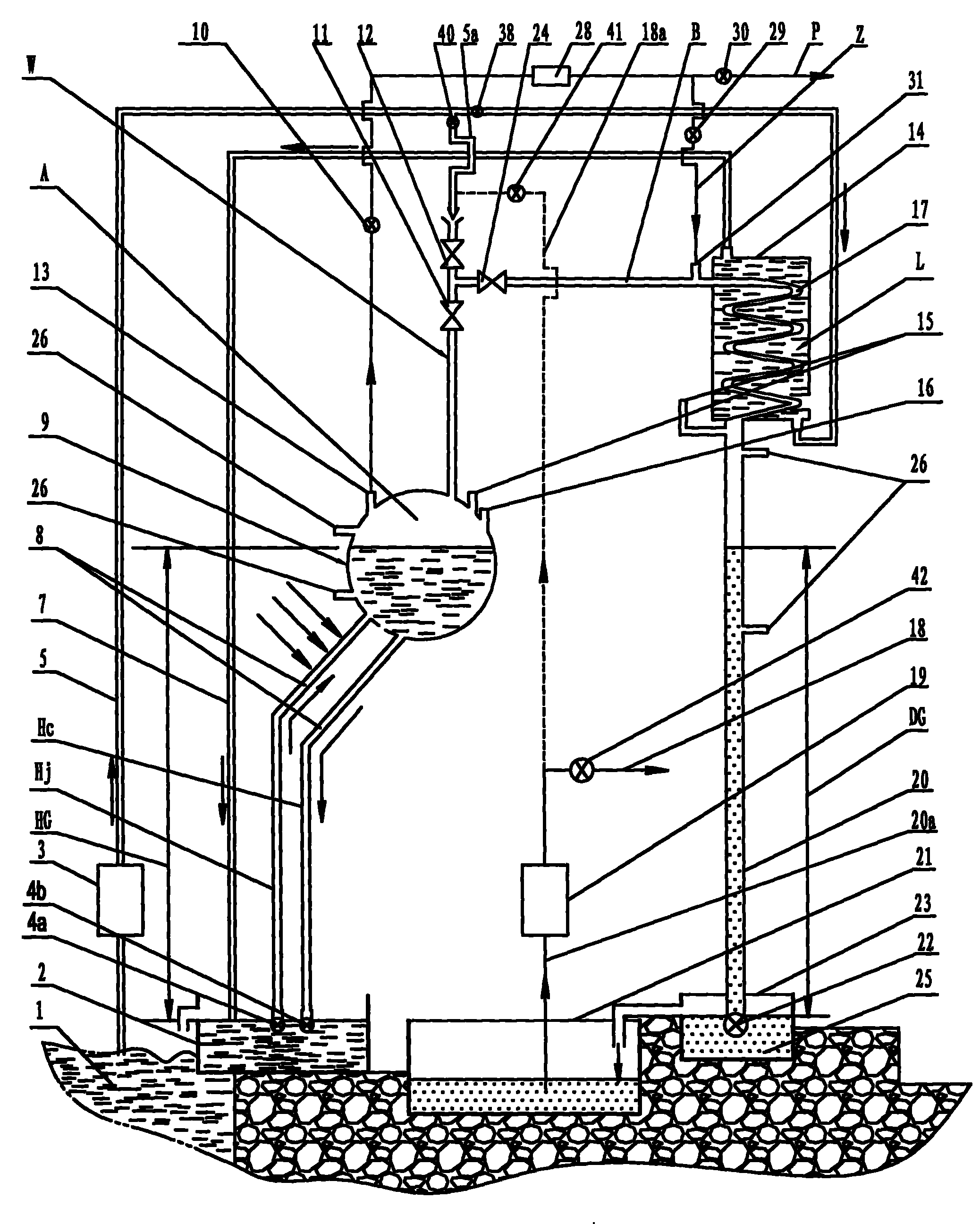 Energy-saving seawater distilling device