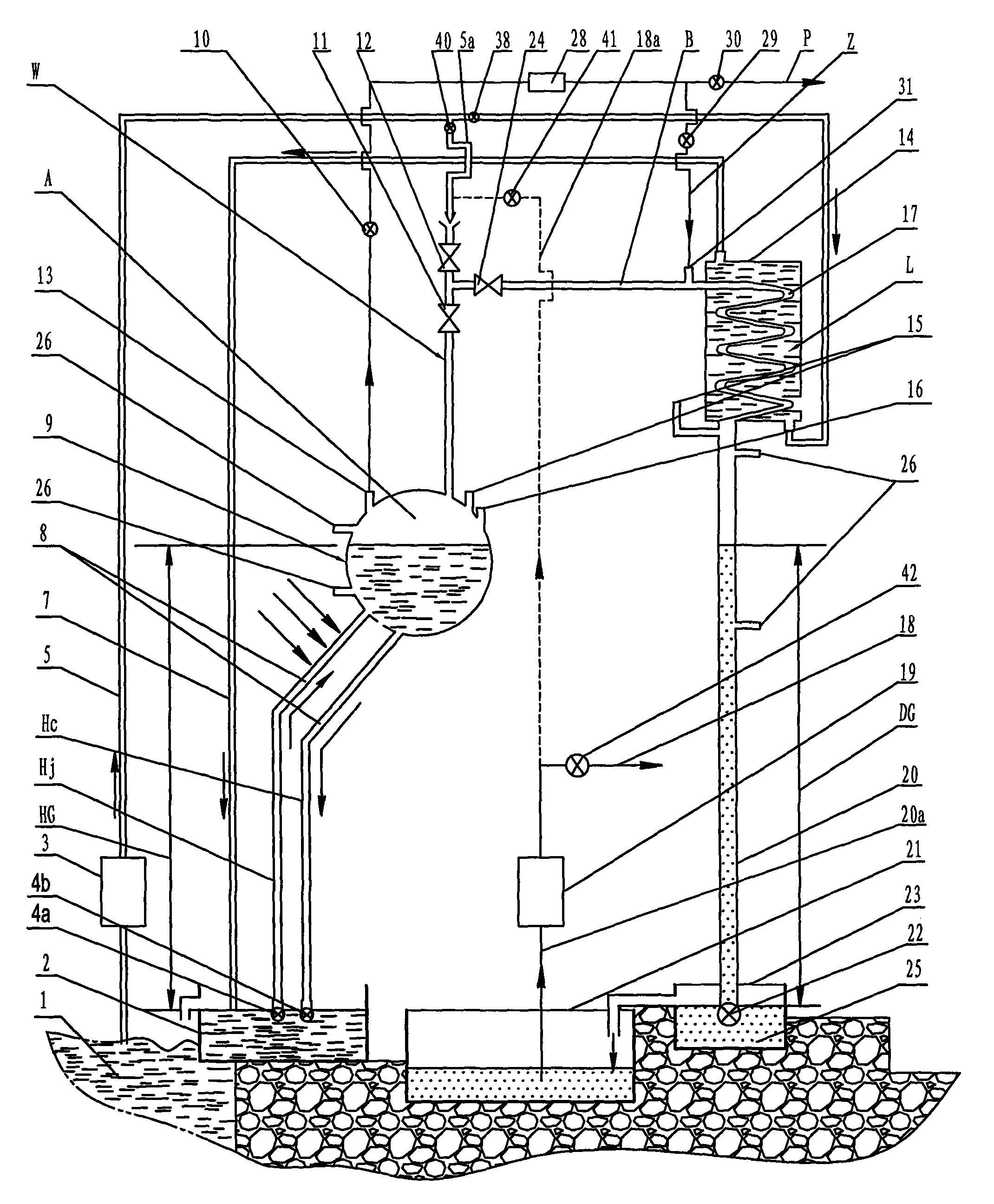 Energy-saving seawater distilling device