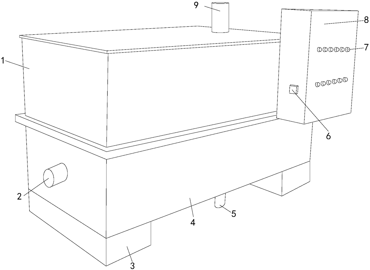 Low-temperature anaerobic treatment device for industrial wastewater