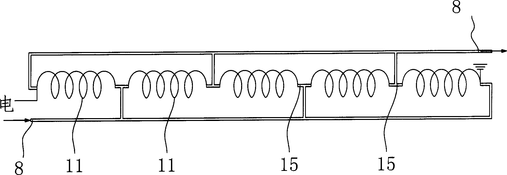 Evaporating and cooling system of electric vibration testing bench