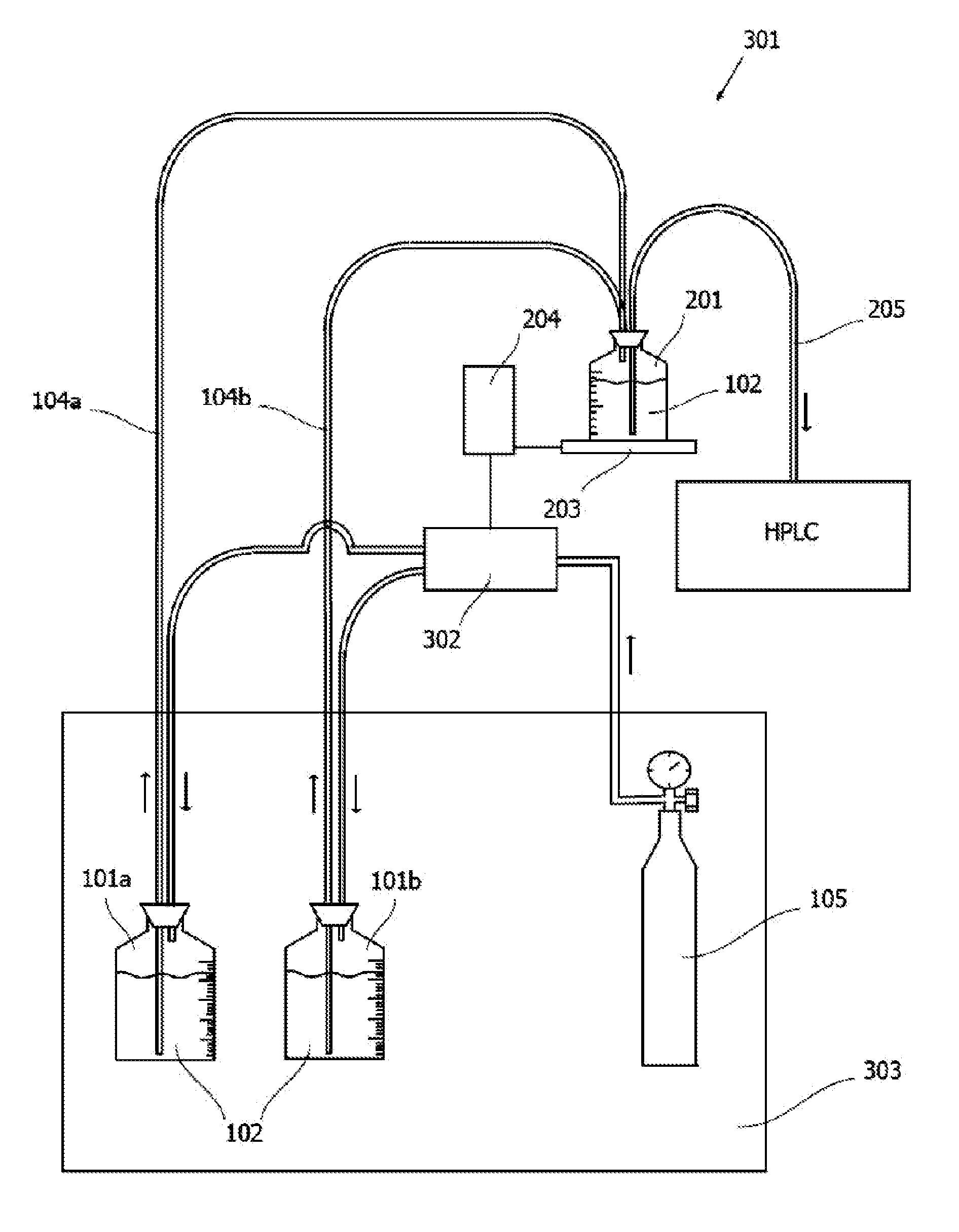 Method and device for supplying liquids to analysis units and liquid handling systems