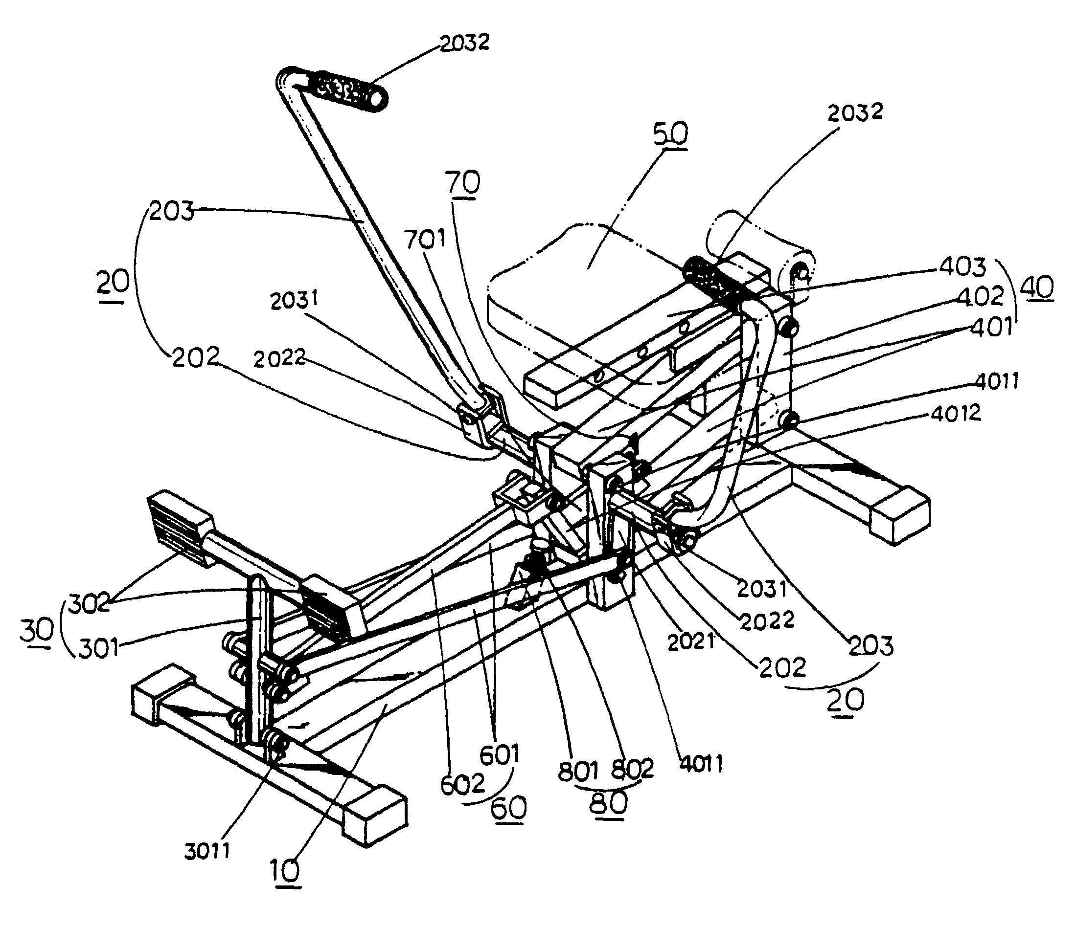 Rowing exercise device