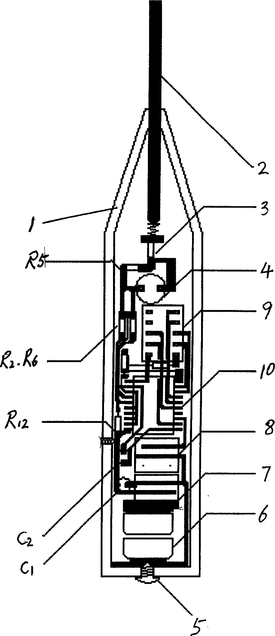 Microcomputer integrated electroprobe