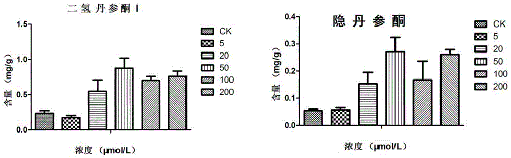 Induction method capable of promoting accumulation of tanshinone in hairy roots of salvia miltiorrhiza