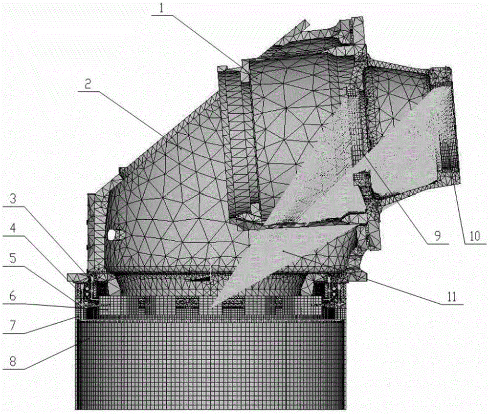 Calculation method for ultimate strength and fatigue strength of yaw bearing connecting bolt of wind turbine