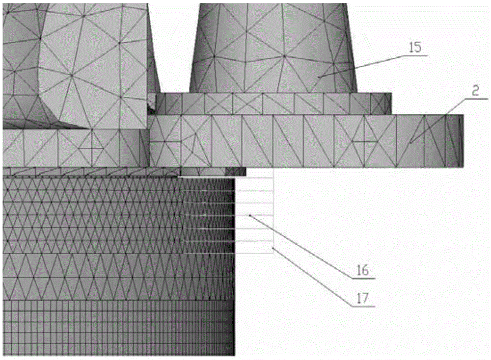 Calculation method for ultimate strength and fatigue strength of yaw bearing connecting bolt of wind turbine