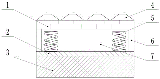 Anti-freezing shock absorption pad