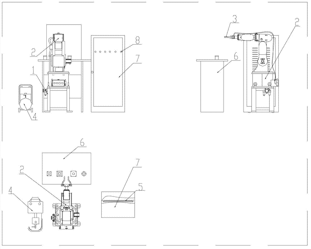 Six-degree-of-freedom medium serial teaching robot