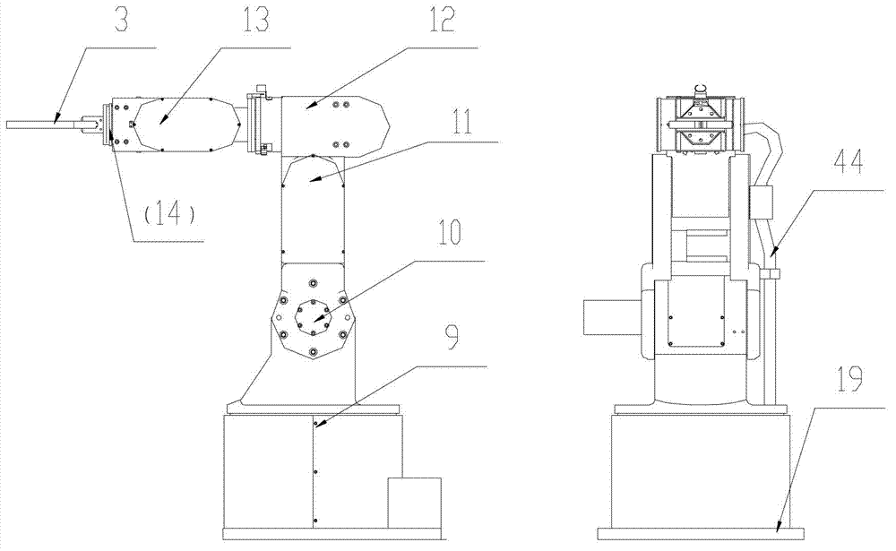 Six-degree-of-freedom medium serial teaching robot