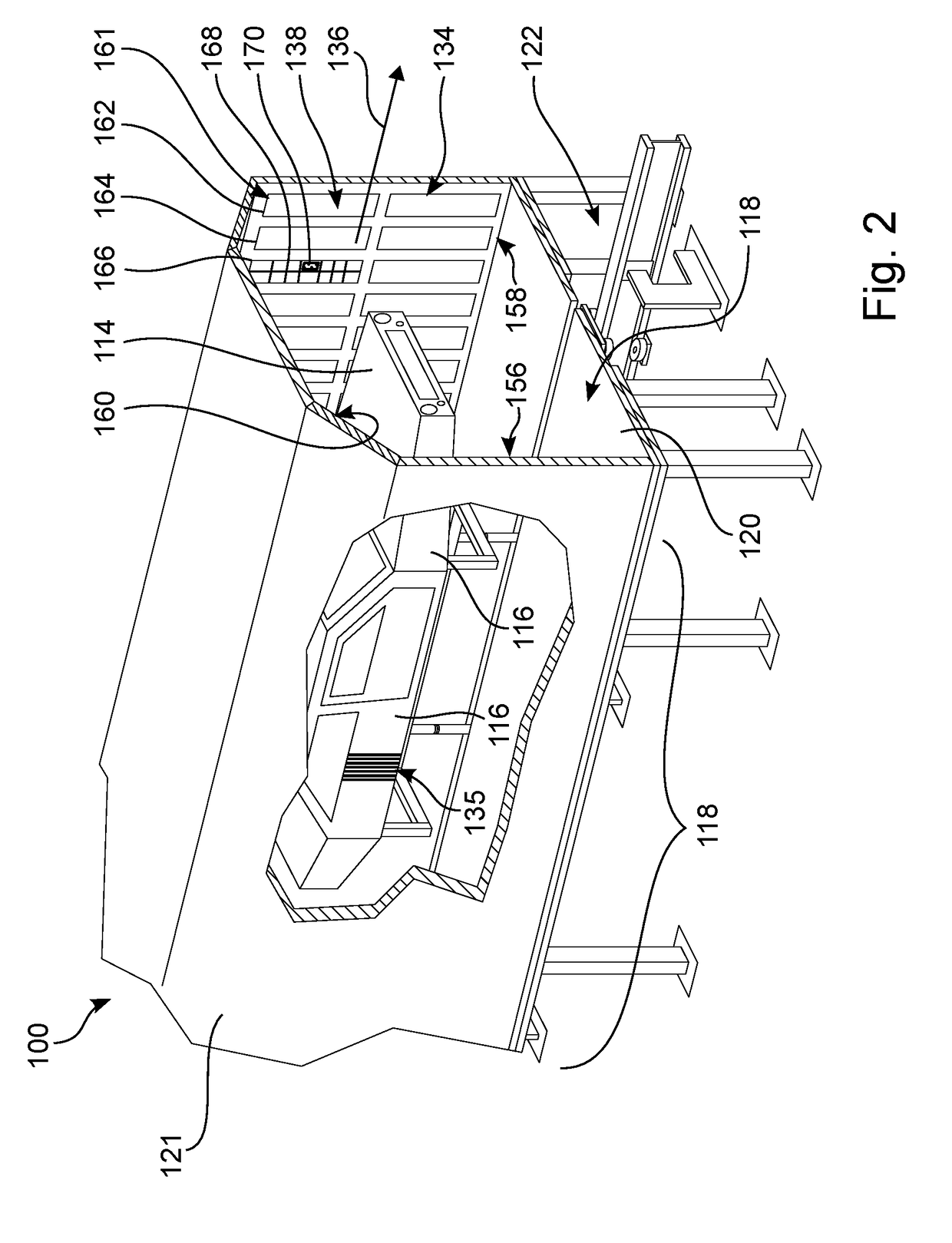 Installation for optically examining surface regions of objects