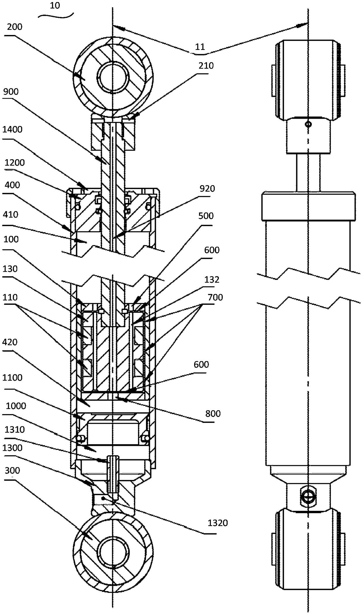 Annular gap and disc-shaped gap combined large adjustable damping range magneto-rheological damper