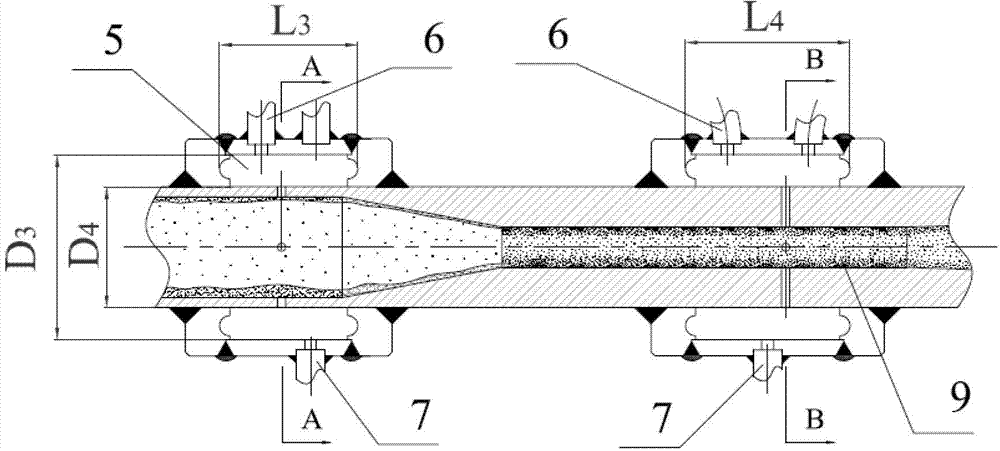 Double differential pressure moisture flow measuring device based on long-throat-neck venturi