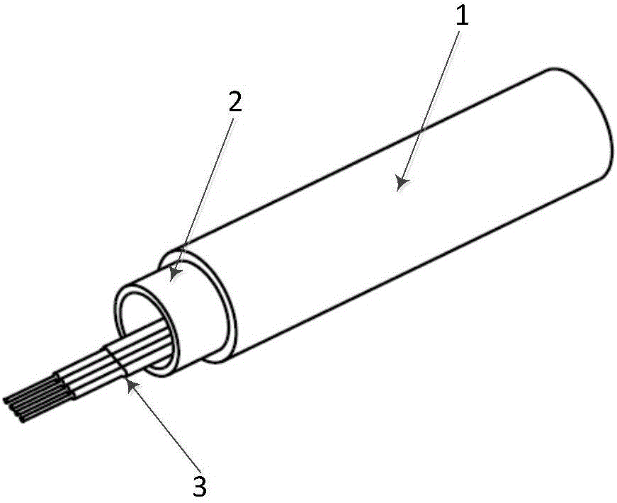 Quasi-distributed temperature measurement optical cable built in smart cable