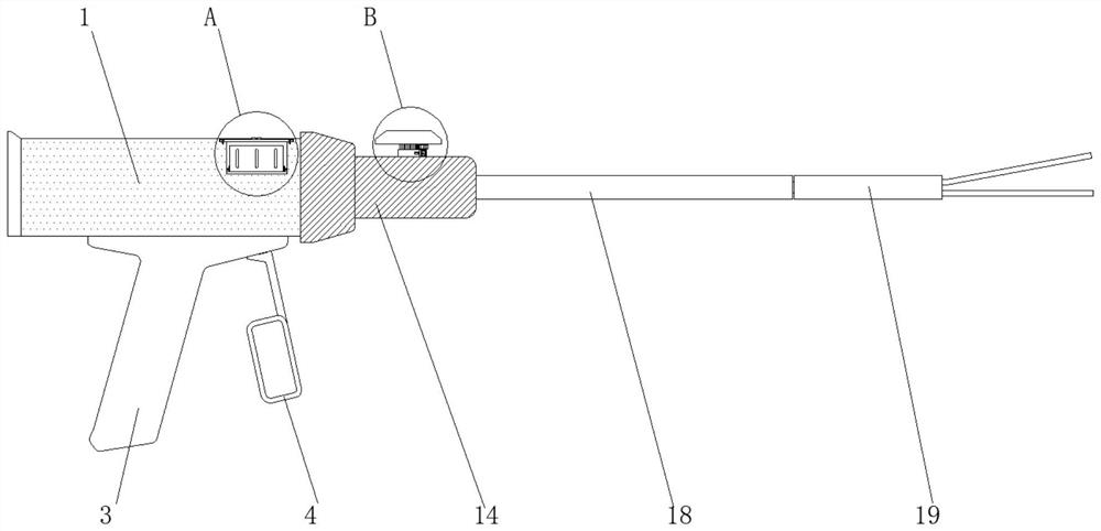 Electric endoscope anastomat with battery capable of dissipating heat