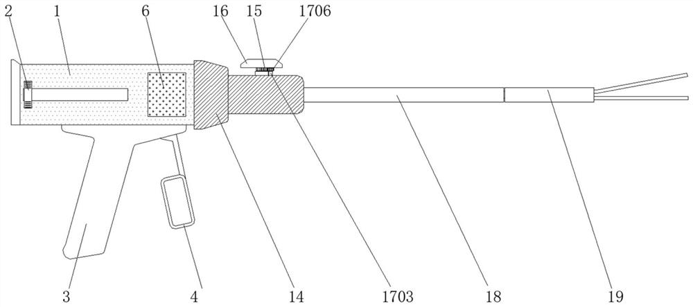 Electric endoscope anastomat with battery capable of dissipating heat