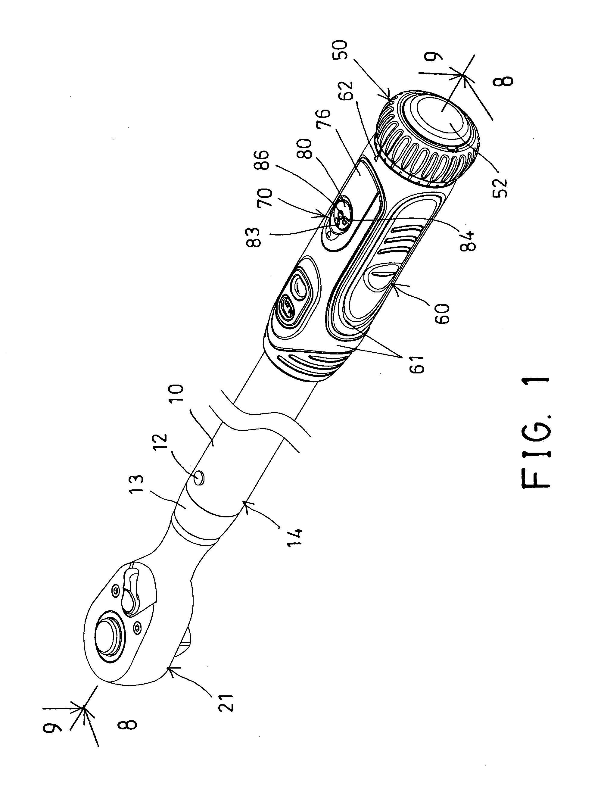 Adjustable torque wrench having lock device