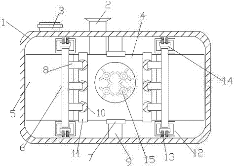 Multi-layer uniformizing device of fiber particle rotary drum dryer