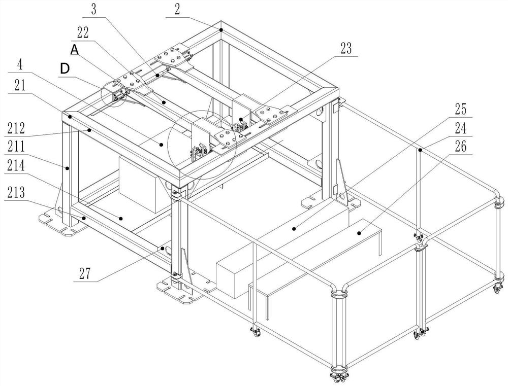 A device for performance testing and durability testing of automobile tailgate