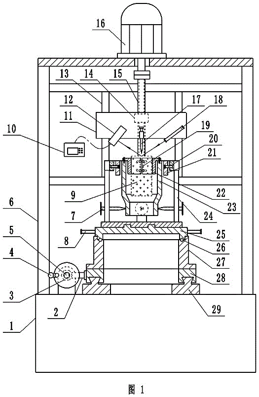 Sapphire crystal bar crystal axis detection and positioning device