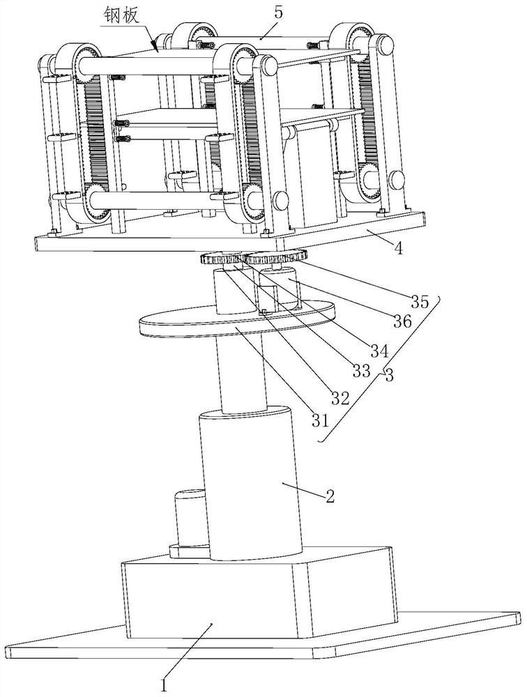 A special lifting rotary table for thermoforming