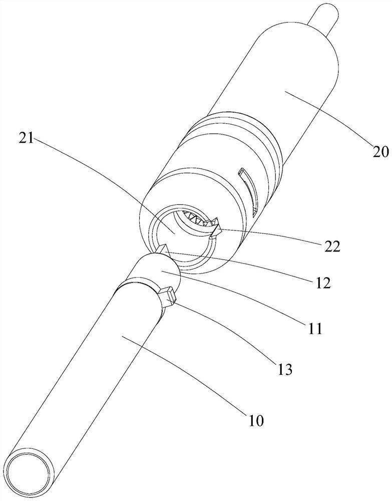 Quick connection fool-proof structure of electronic detonator