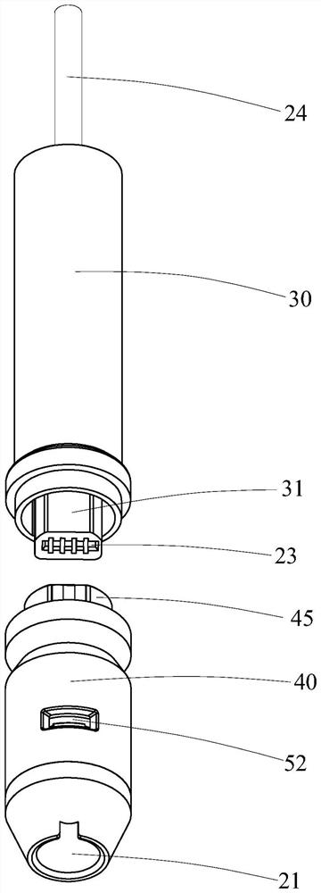 Quick connection fool-proof structure of electronic detonator