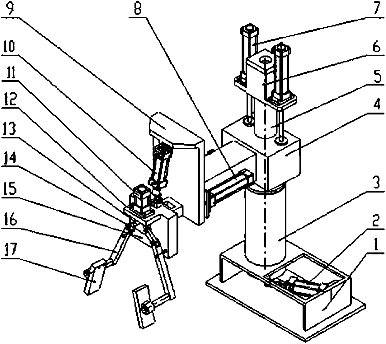 Automatic workpiece feeding and discharging robot