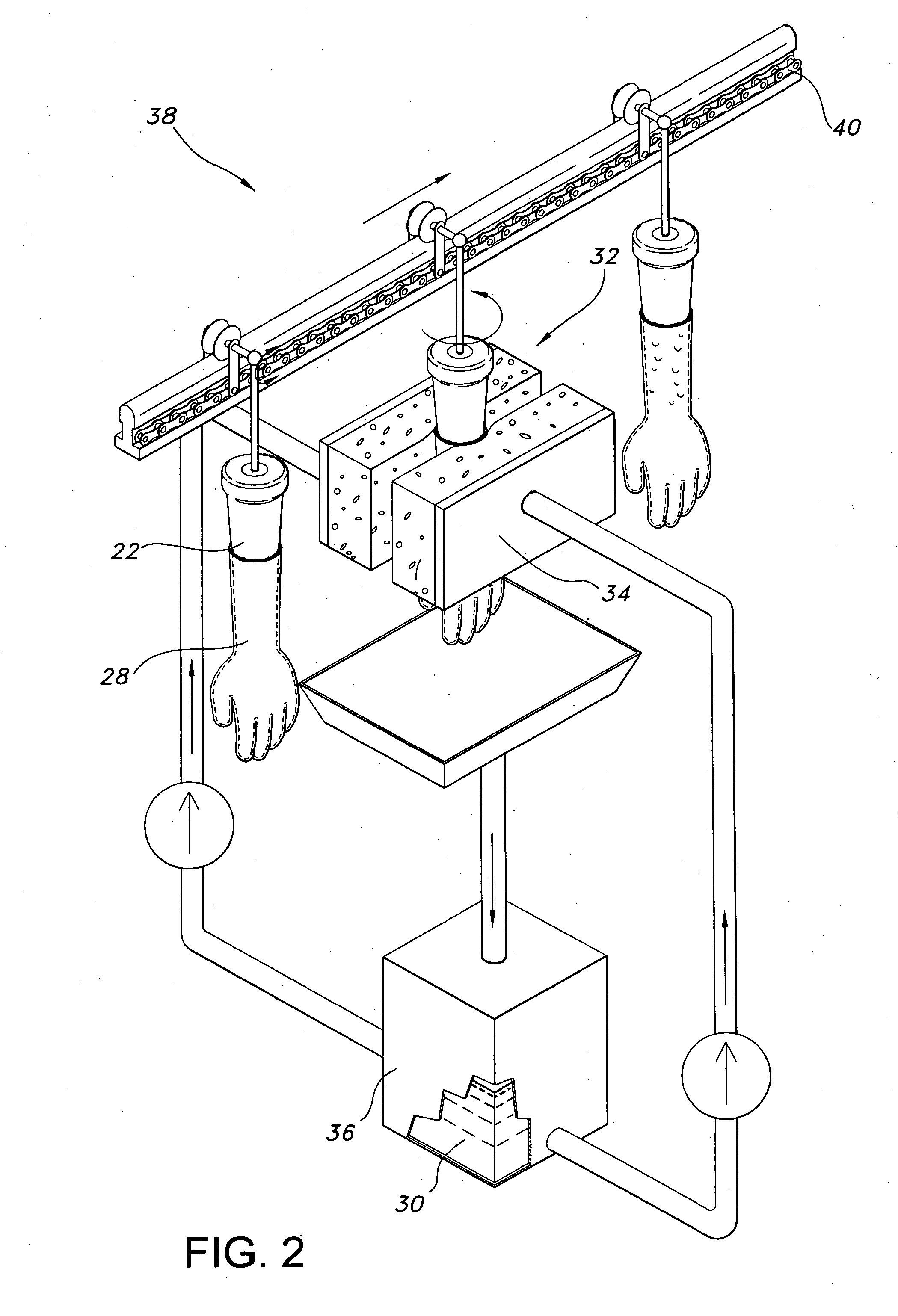 Surgical glove with modified frictional interface and method for producing same