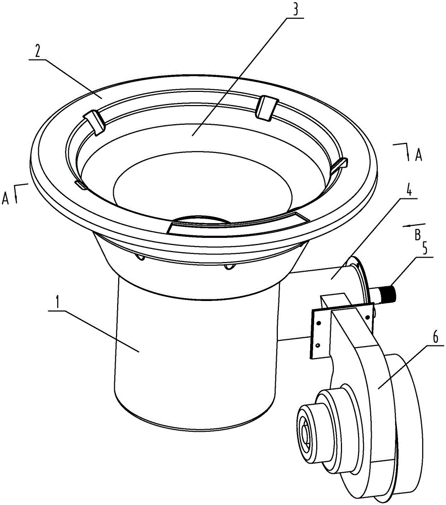 Environment-friendly and energy-saving golden flame burner for cooking Chinese food