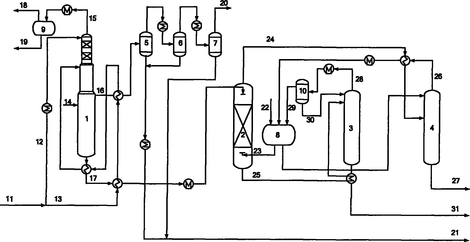 Method for treating gasified waste water containing high-concentration phenol and ammonia