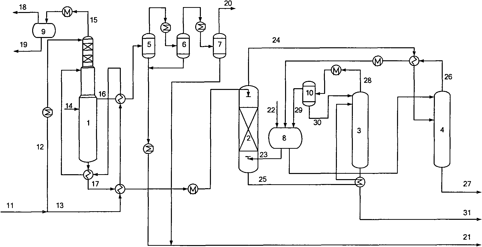 Method for treating gasified waste water containing high-concentration phenol and ammonia