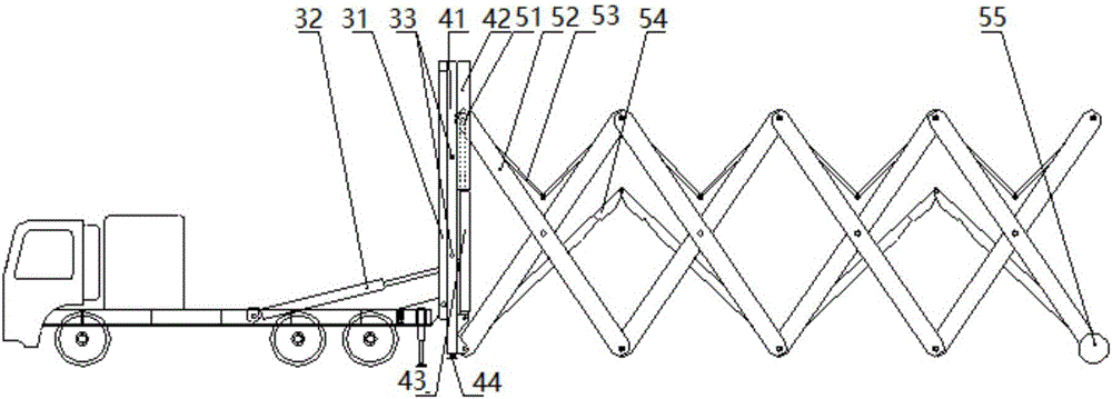 Folding-type emergency aisle and application method thereof