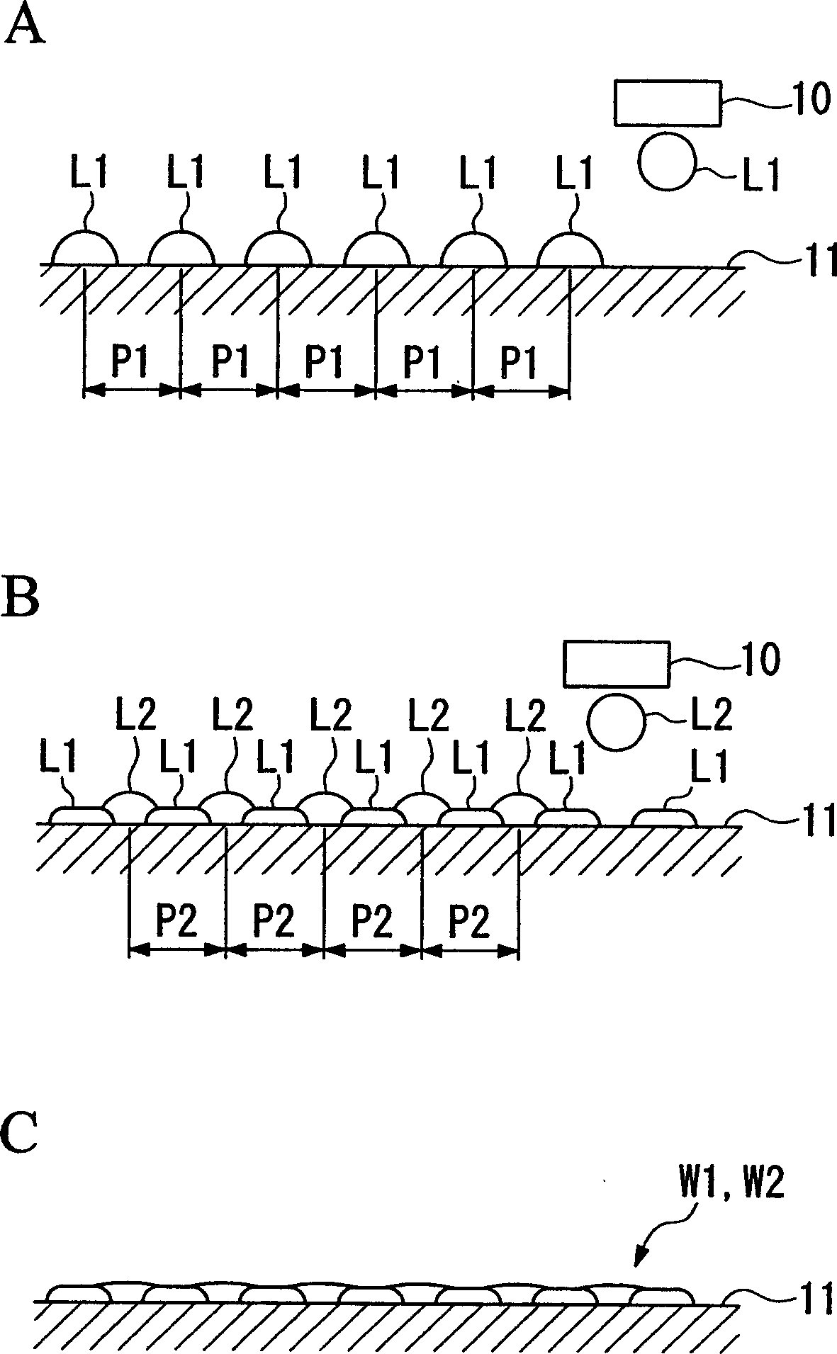 Pattern forming apparatus and method, mfg. method of conducting film wiring and electronic device