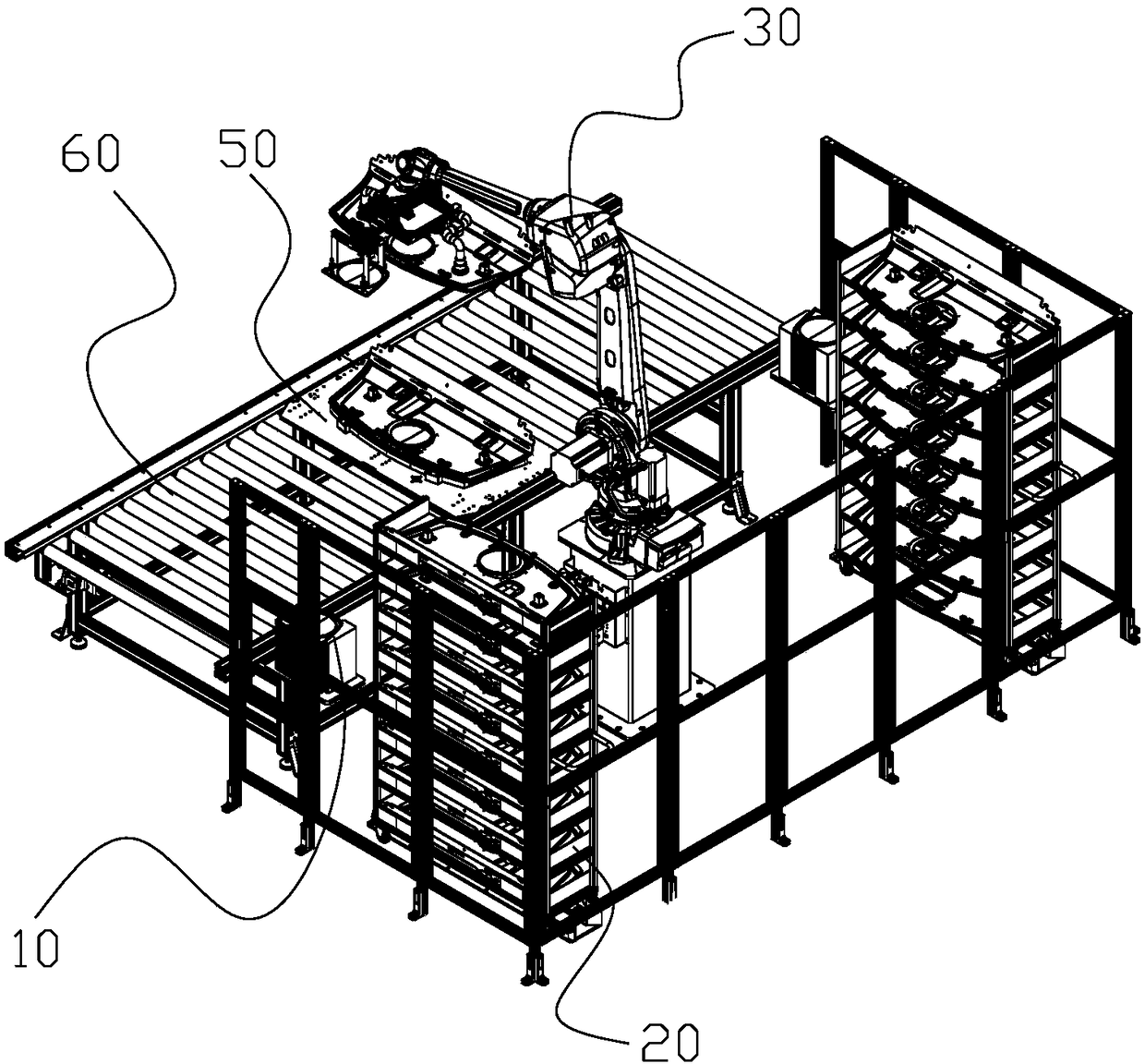 Vision-guided automobile rear partition board assembling robot