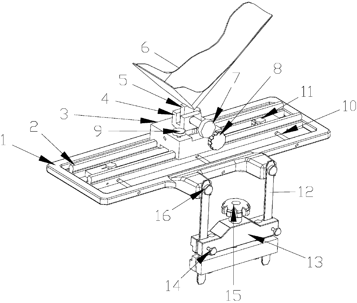 Knee joint surgical body position variable fixing apparatus