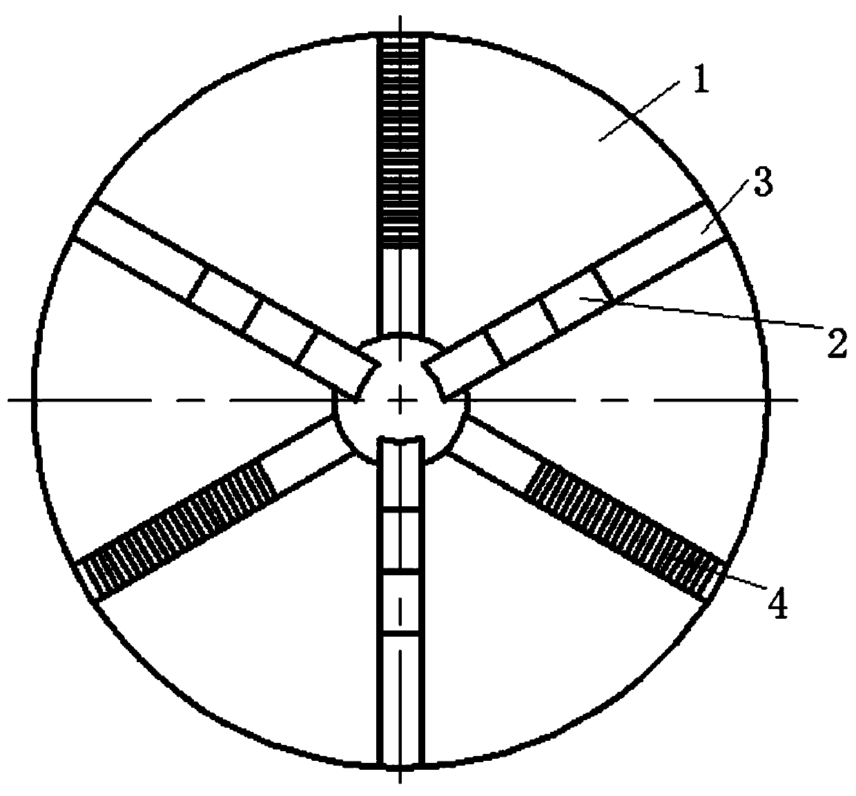 Three-jaw chuck with adjustable auxiliary supporting structure and using method for three-jaw chuck