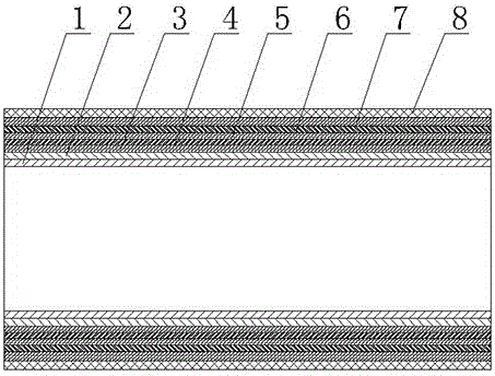 Nano-antibacterial plastic pipe having high-molecular carbon fiber composite skeleton