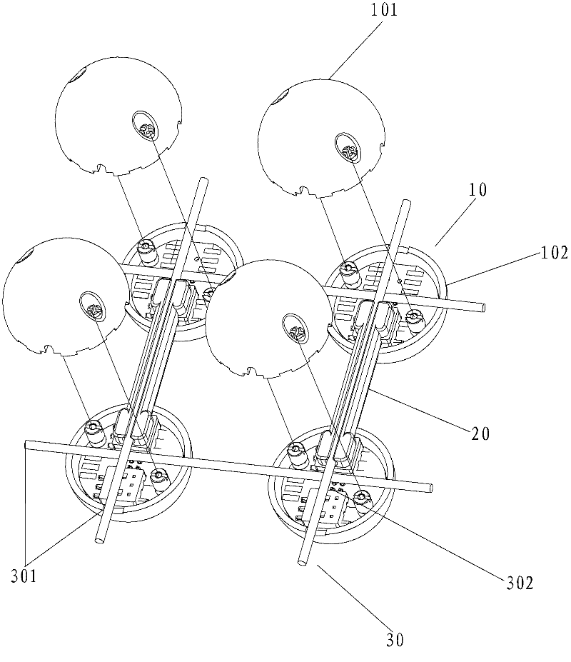 LED (Light-Emitting Diode) display device capable of realizing irregular installation