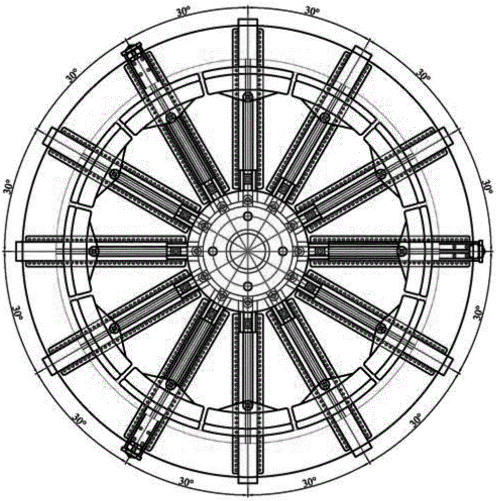 Mechanical expanding machine for large-diameter ring piece