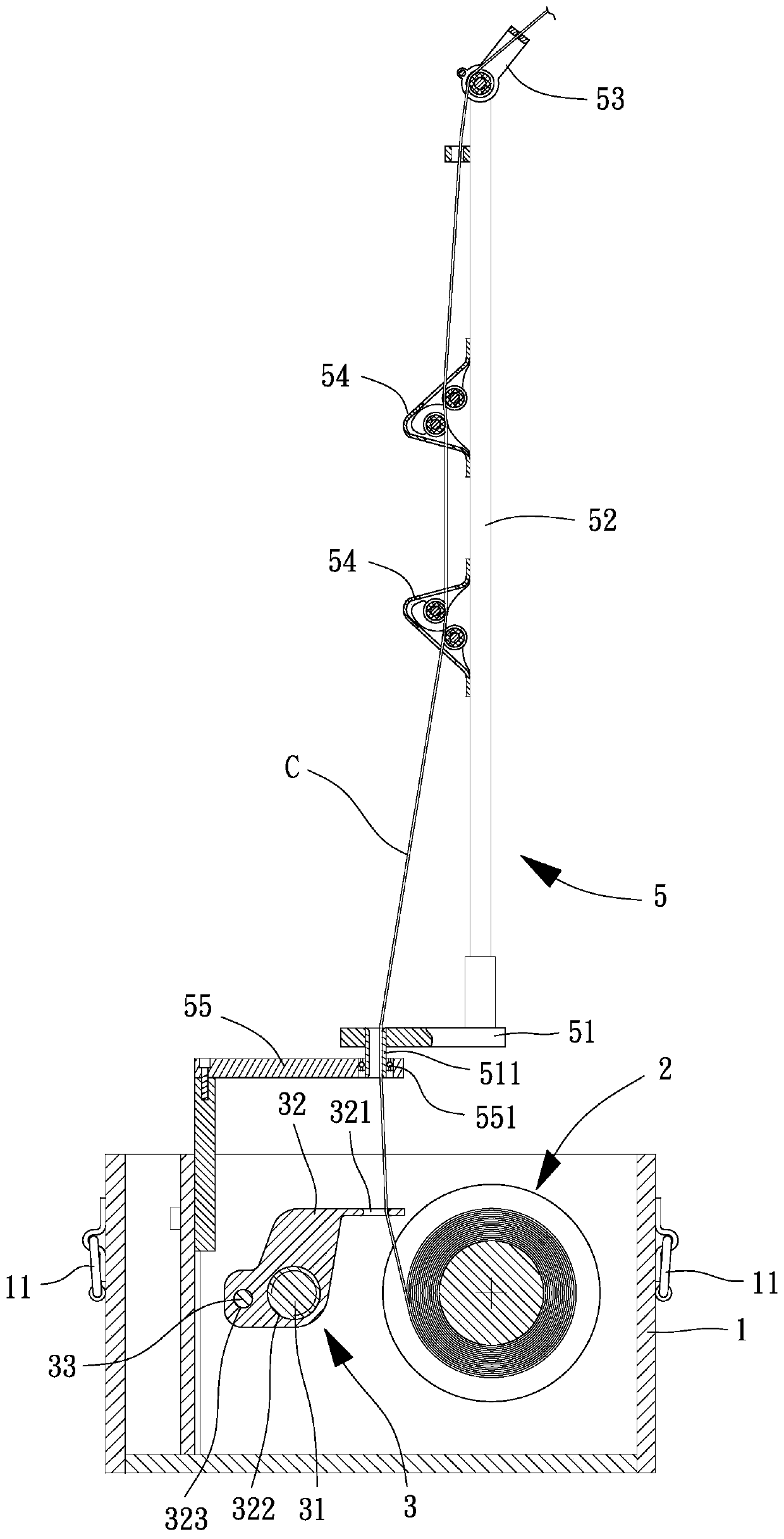 Sounding balloon tethered control device