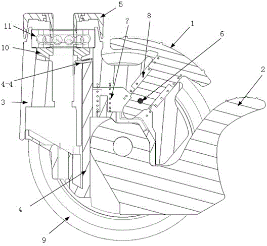 Dual-pedal-control caster wheel