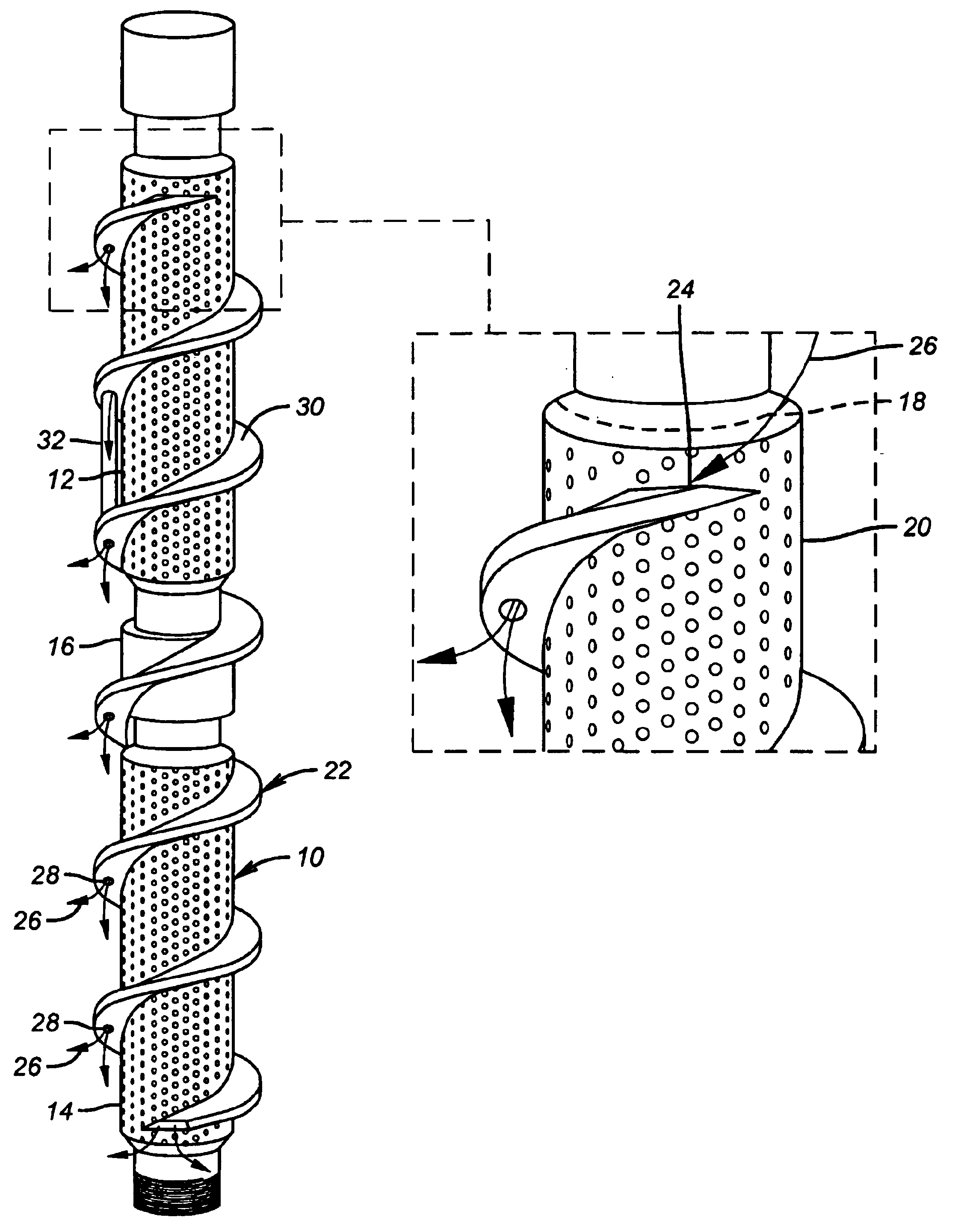 Alternate path auger screen