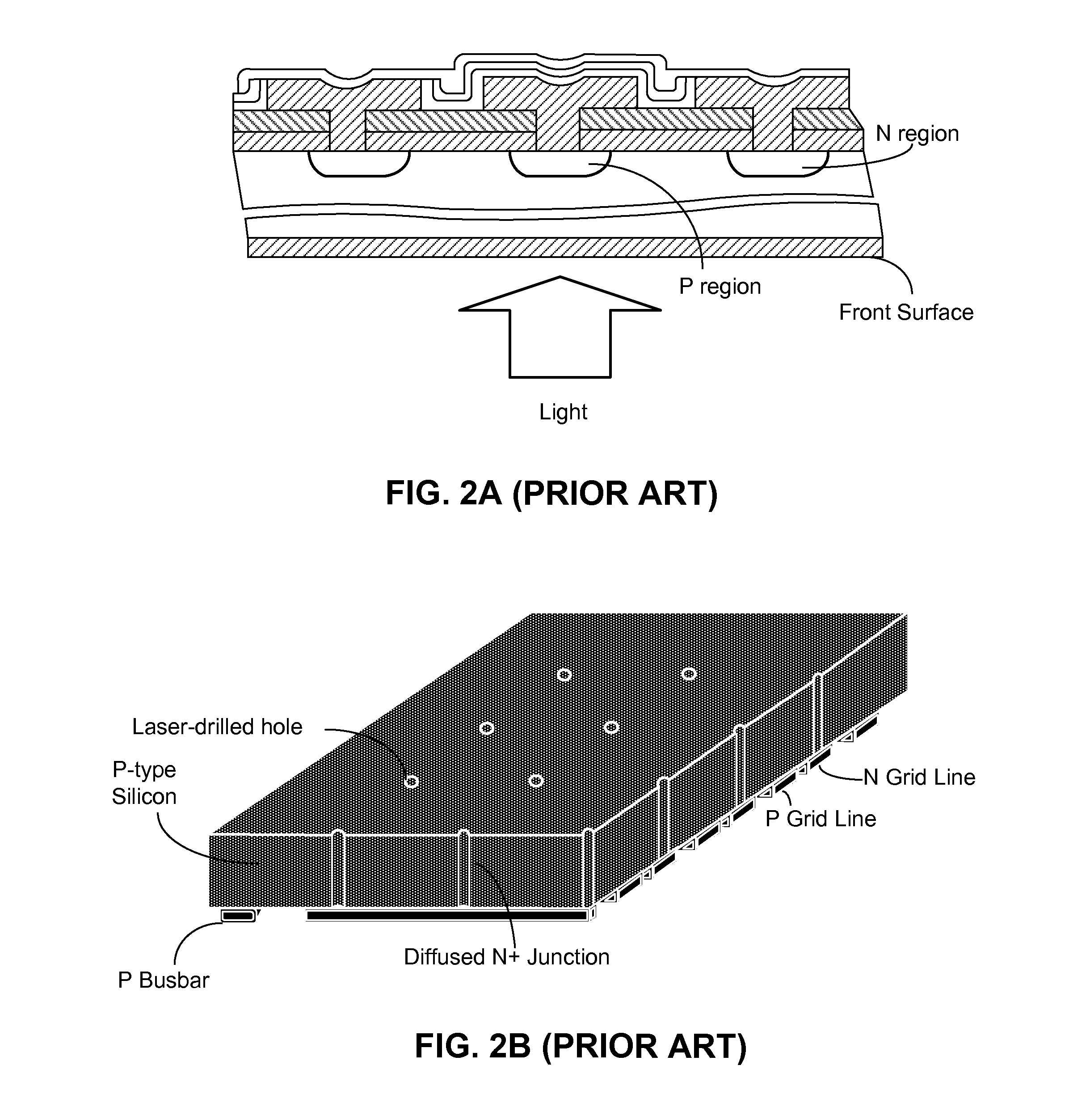 Solar cell with shade-free front electrode