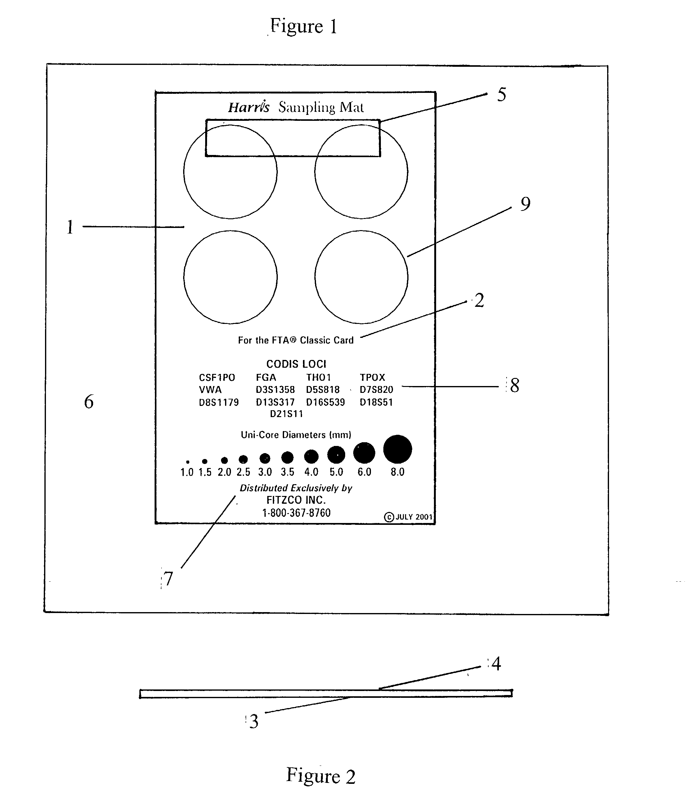 Cutting mat for material sampling