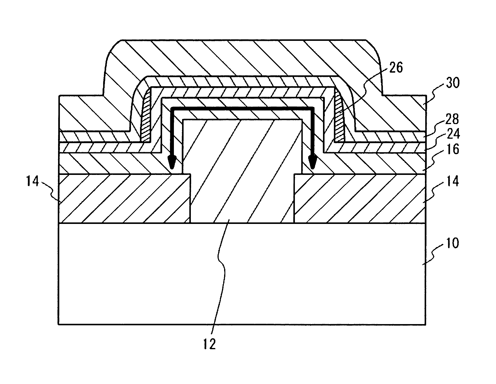 Convex shaped thin-film transistor device