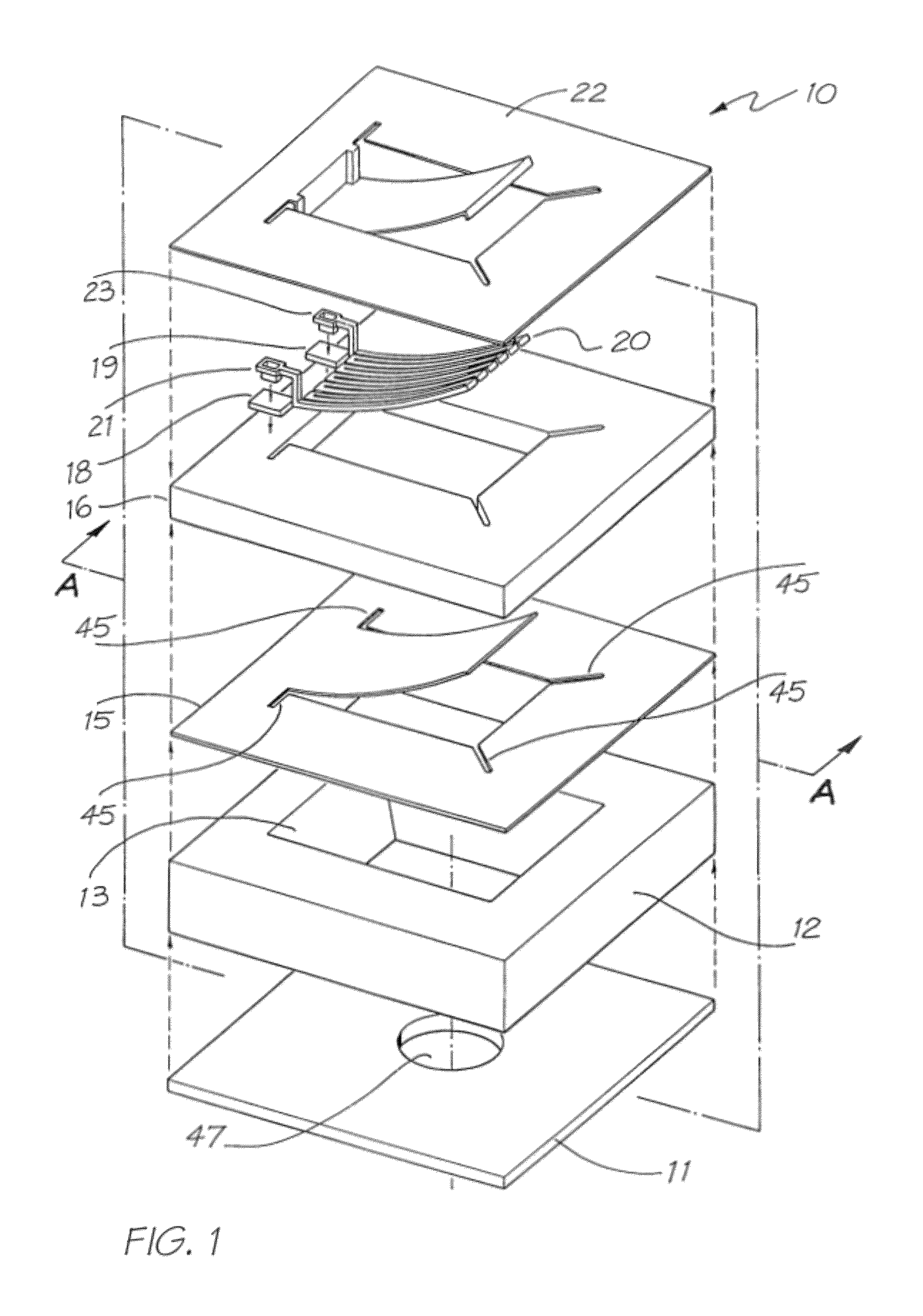 Printhead integrated circuit with actuators proximate exterior surface