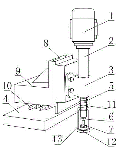 Pre-stressed drilling machine