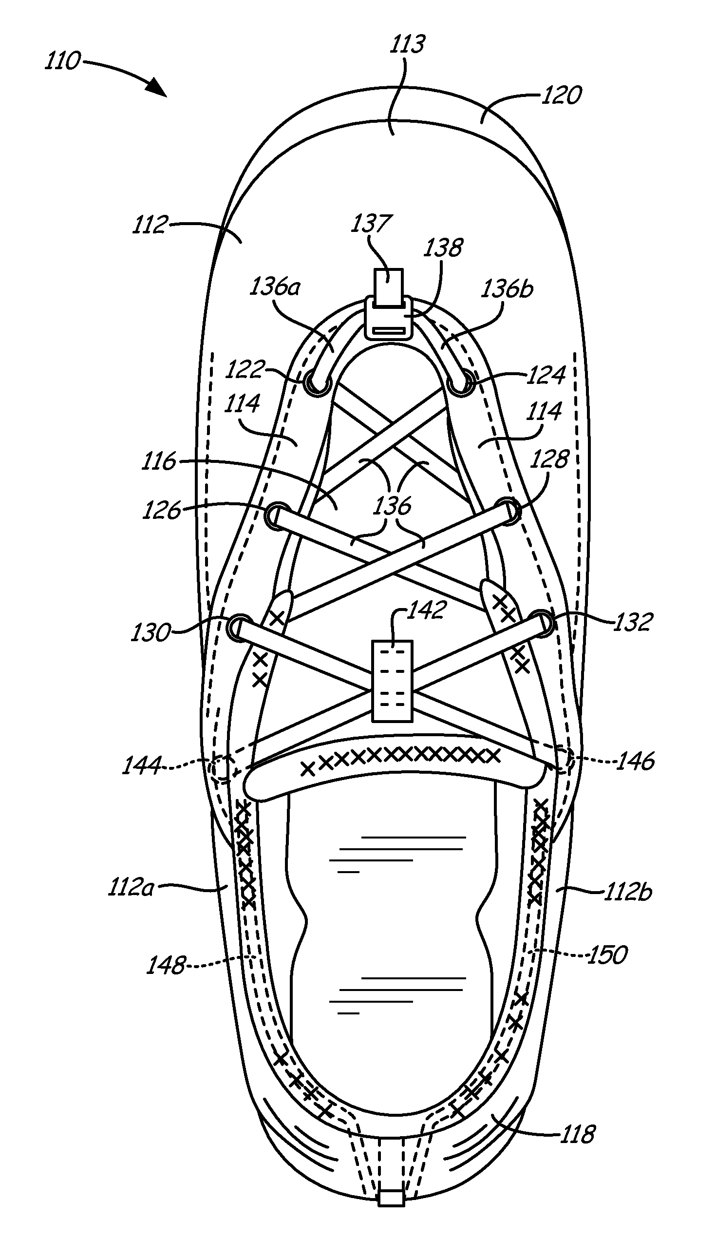 Automated tightening shoe