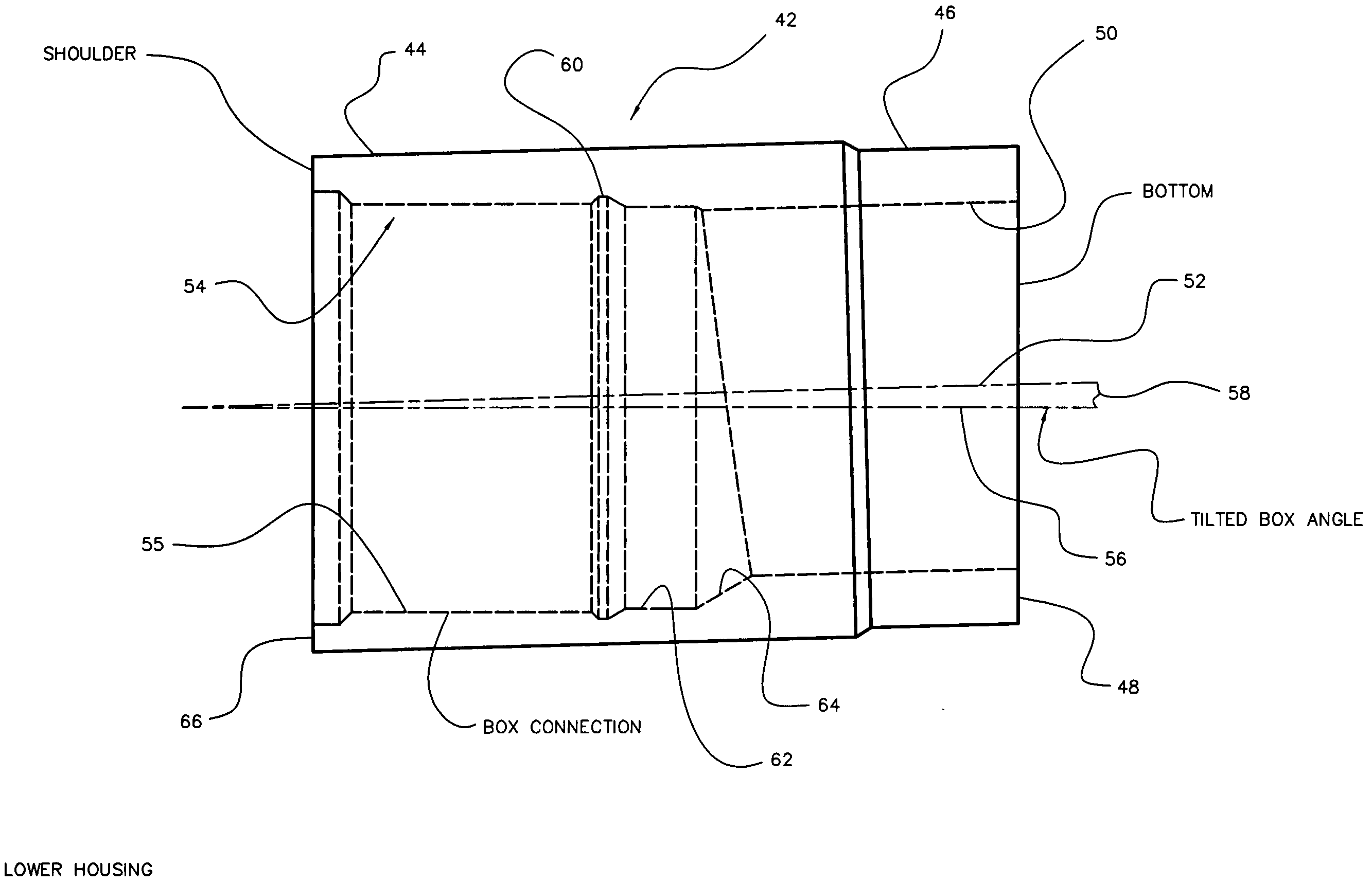 Adjustable bent housing apparatus and method